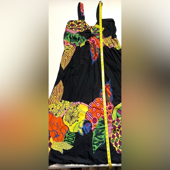 Colorful Boho Sundress Vibrant Multicolor Abstract Pattern - Picture 6 of 7